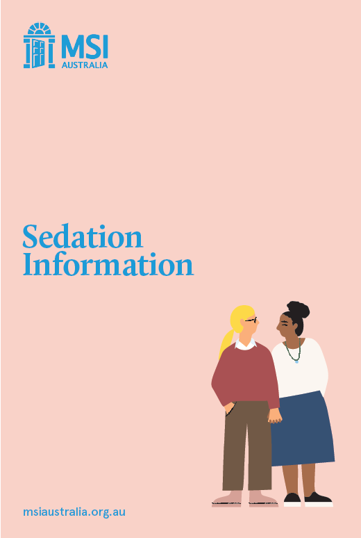 Sedation Information booklet cover Sedation Information Cover Thumbnail
